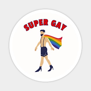 Super Gay Pride LGBTQ+ Magnet